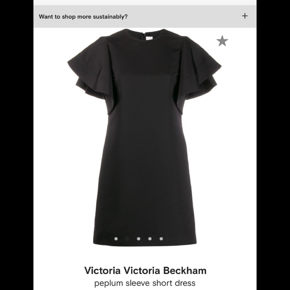*NWT* Victoria Beckham Peplum Short Sleeve Dress